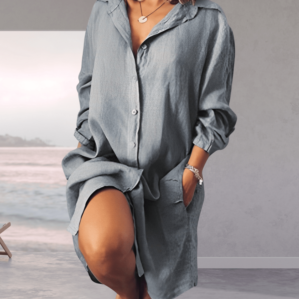 Margaux - Robe Chemise Oversized d'Été