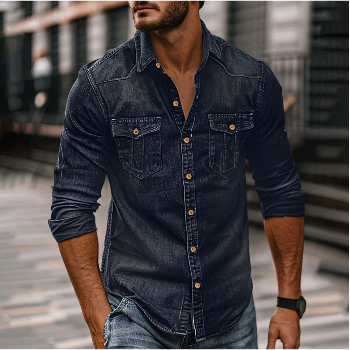 André - Élégant chemise d'automne