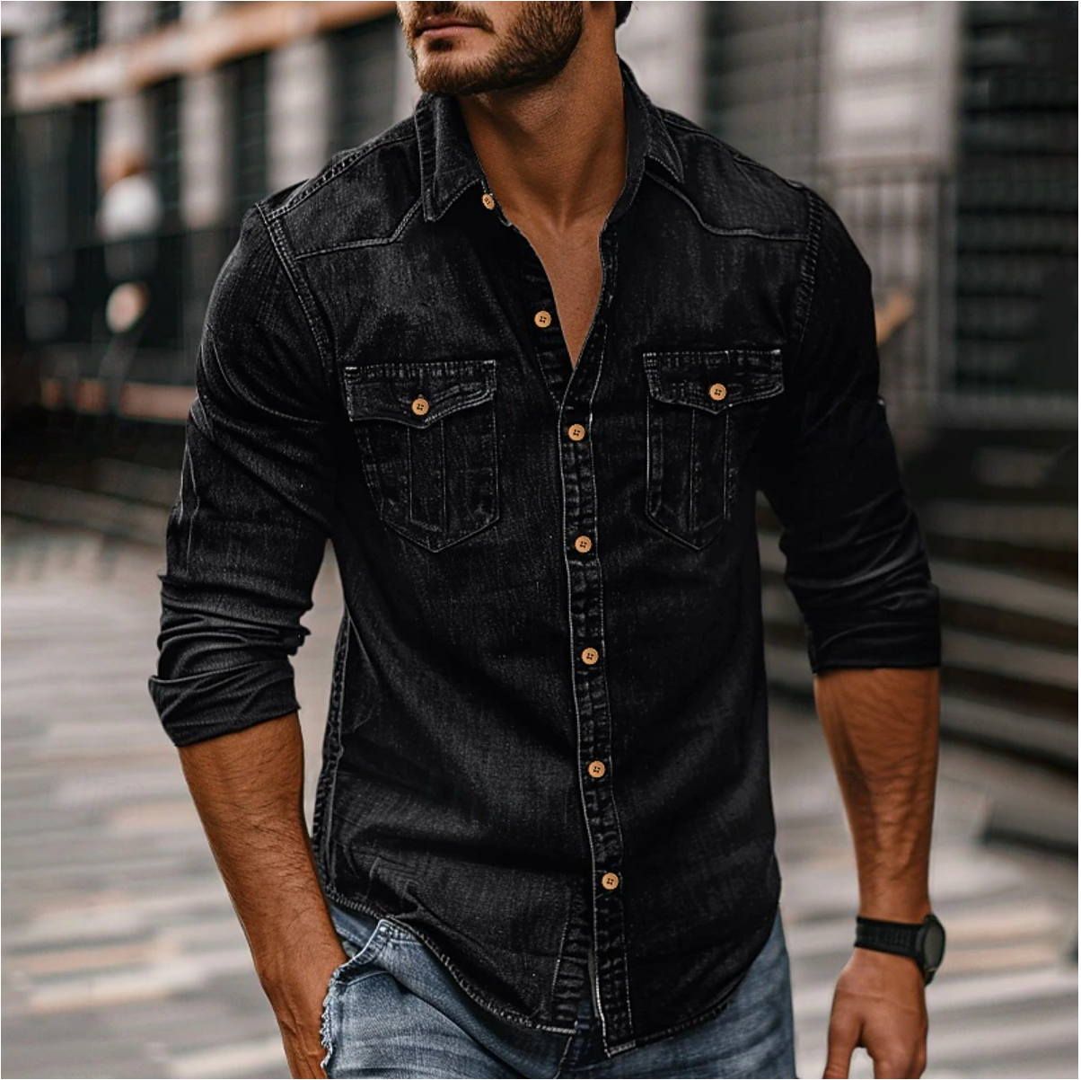 André - Élégant chemise d'automne