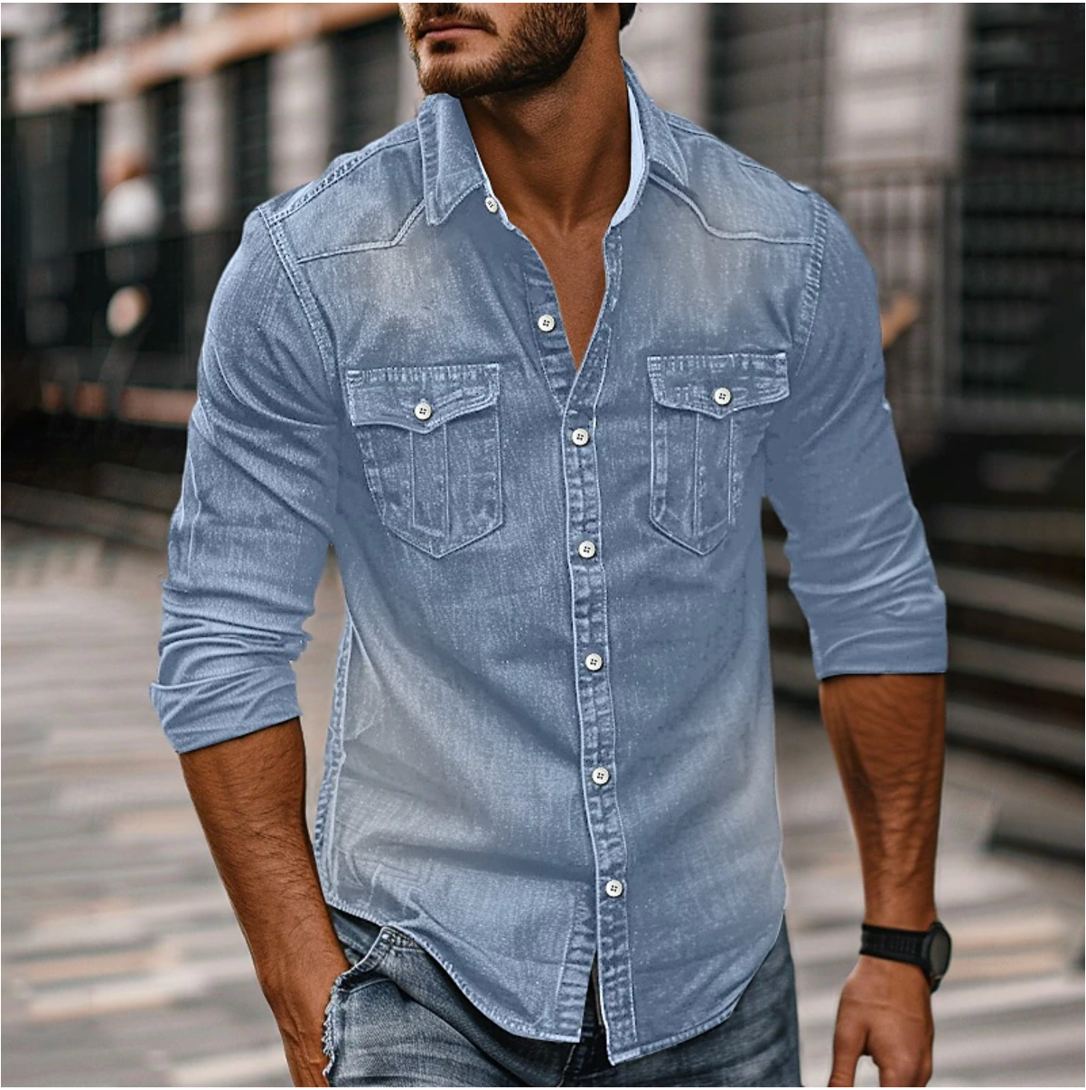André - Élégant chemise d'automne