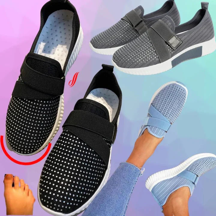 Noëline - Baskets Sans Lacets Avec Fermeture Scratch Ajustable