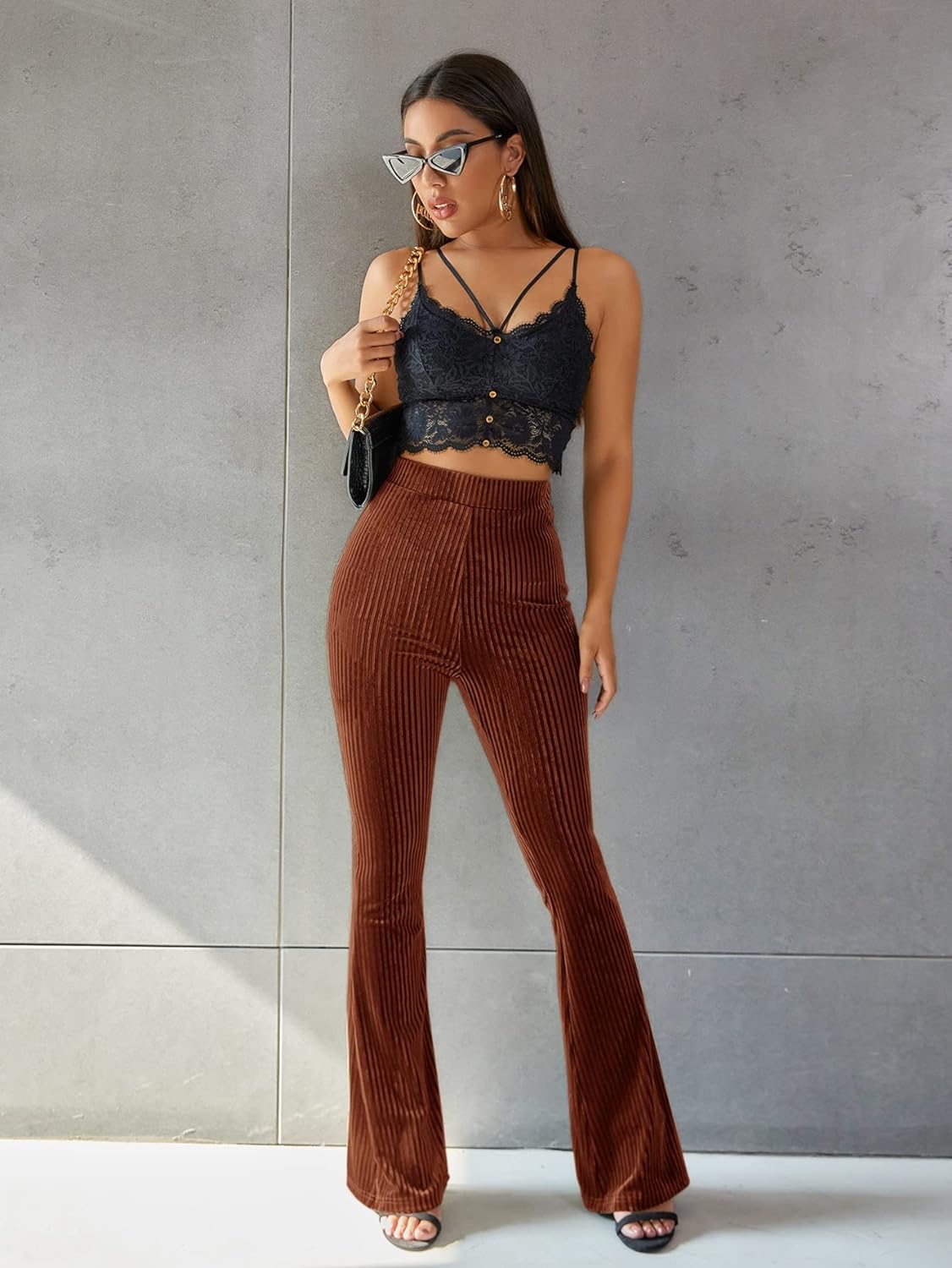 Céline - Pantalon Évasé Velours