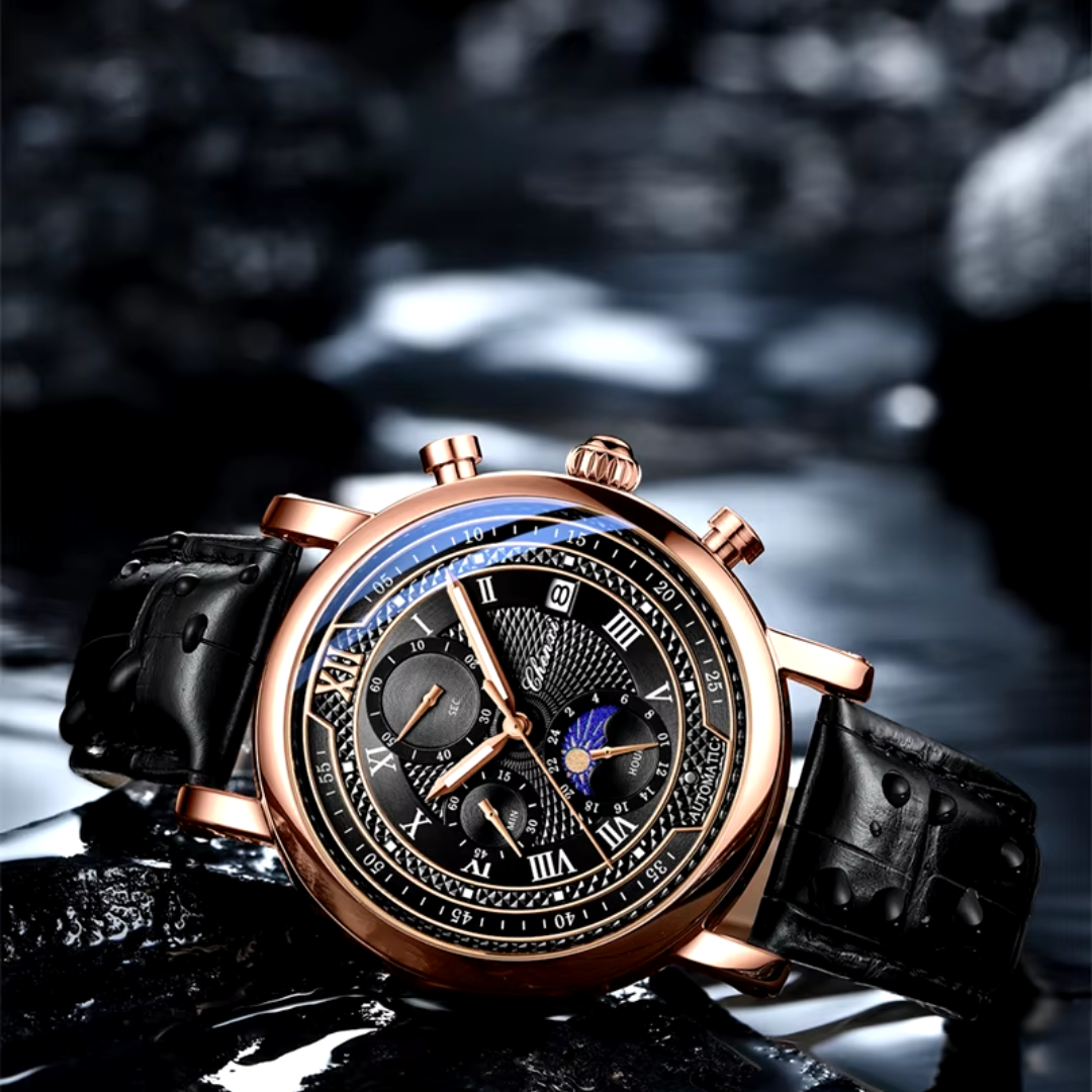Théodore – Montre-Bracelet En Cuir Pour Hommes, Élégante Et Intemporelle