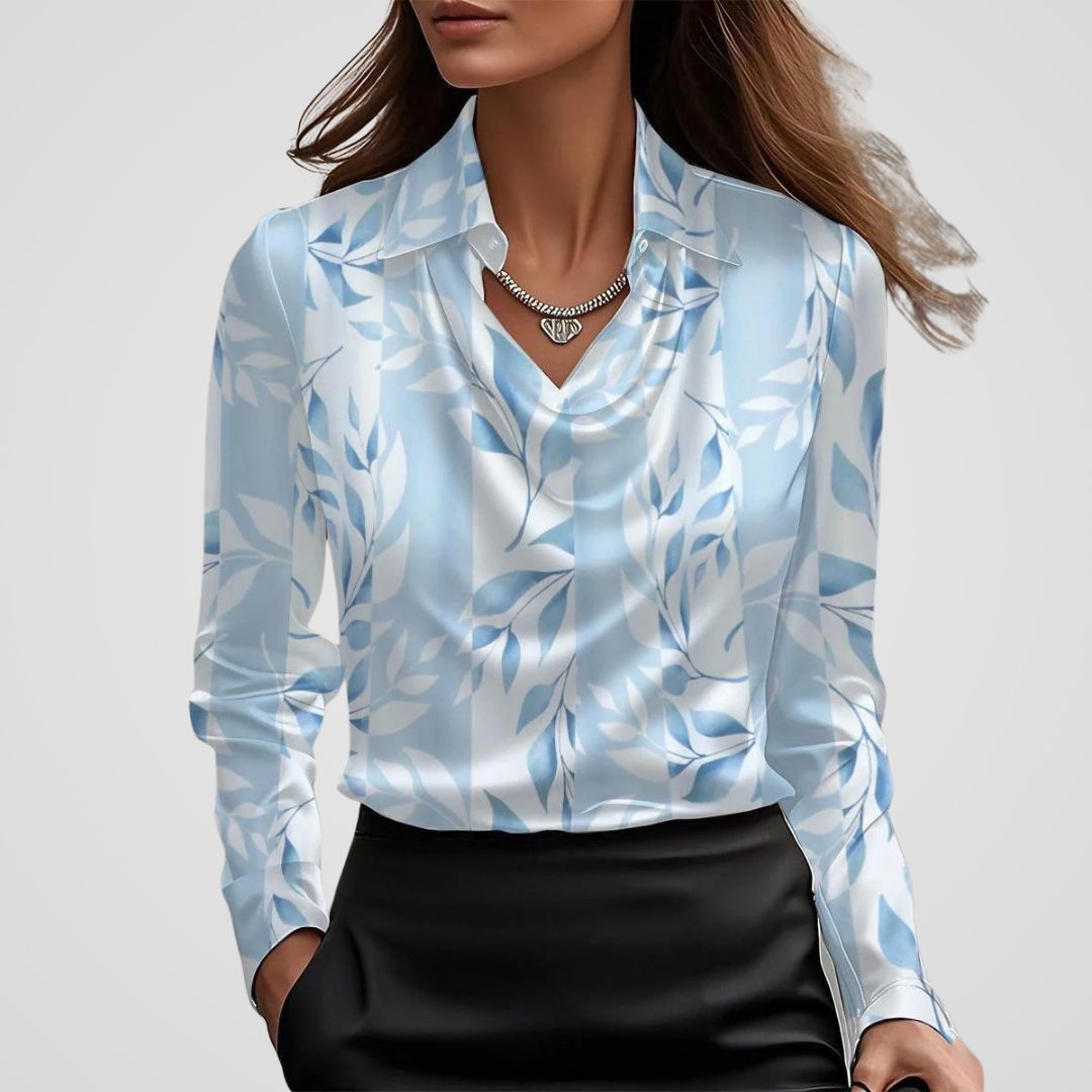 Chemise Femme En Satin Manches Longues - Coralie