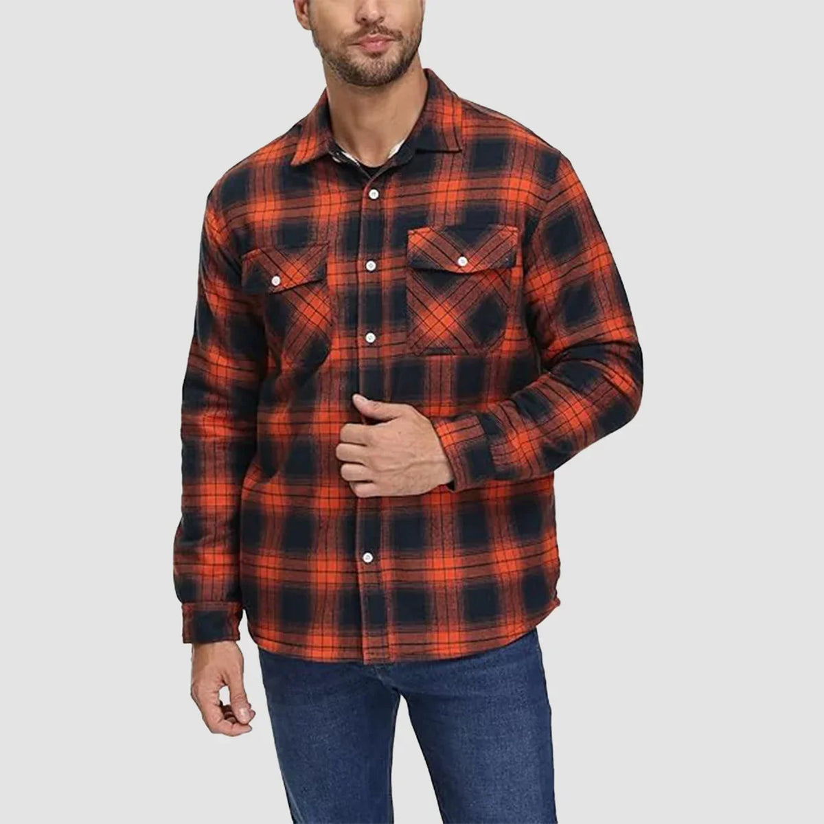 Thierry - Surchemise Chic Carreaux Doublée Sherpa