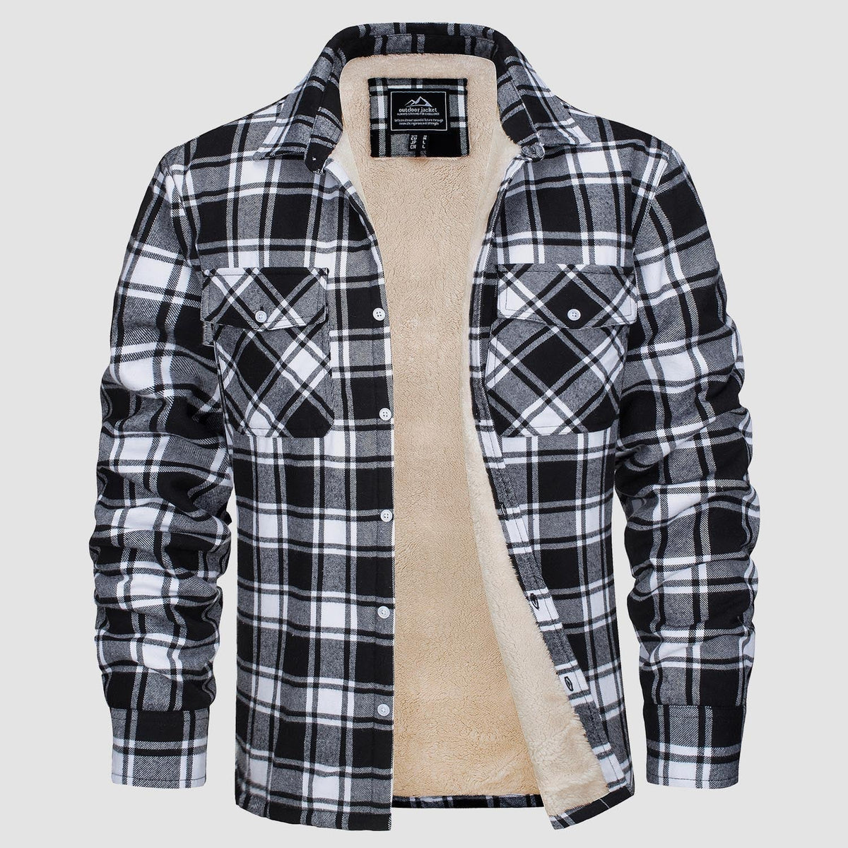 Thierry - Surchemise Chic Carreaux Doublée Sherpa