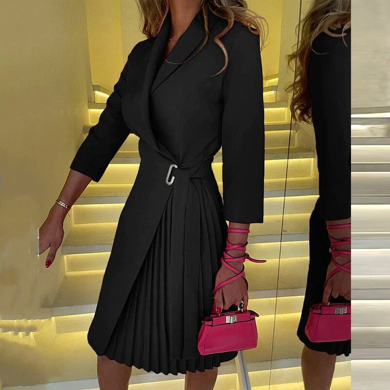 Odette - Robe Blazer Chic Et Sophistiquée - Coupe Cintrée, Coton, Femme