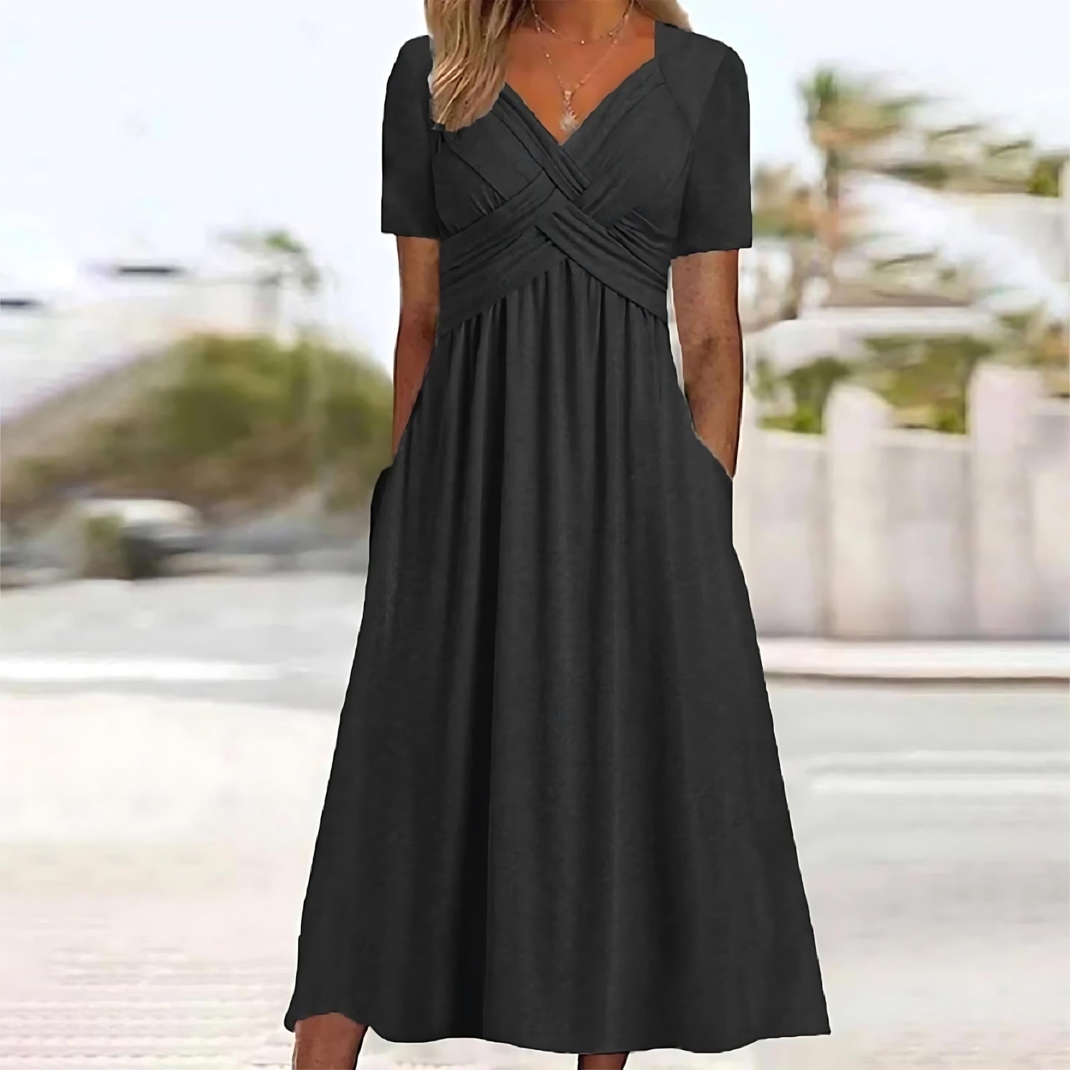 Séverine - Robe Longue à Fente Femme
