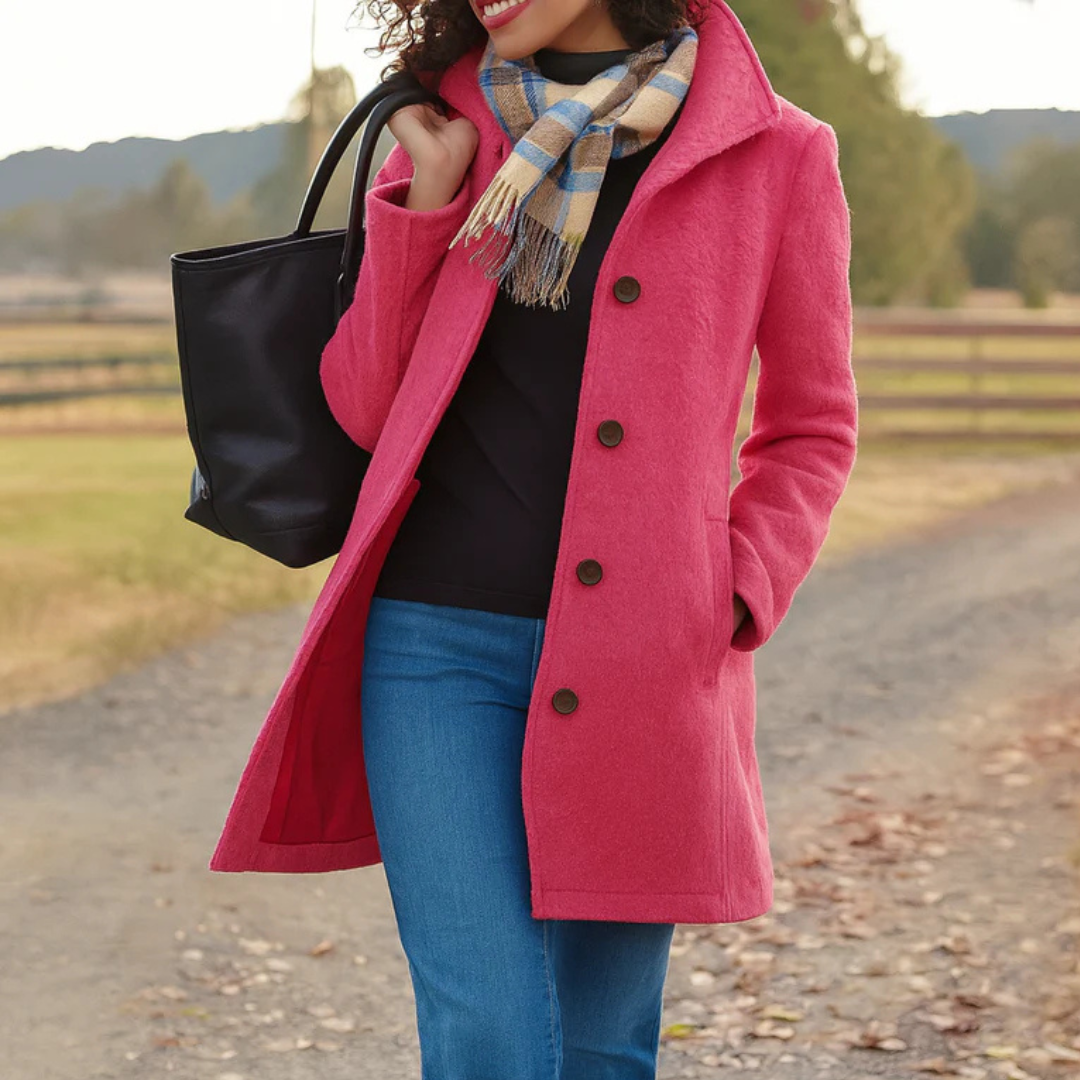 Christine | Manteau Élégant Court Laine