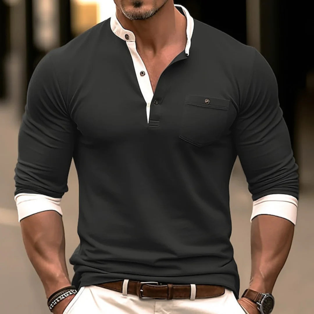 Grégoire - Henley Élégant Manches Longues Homme