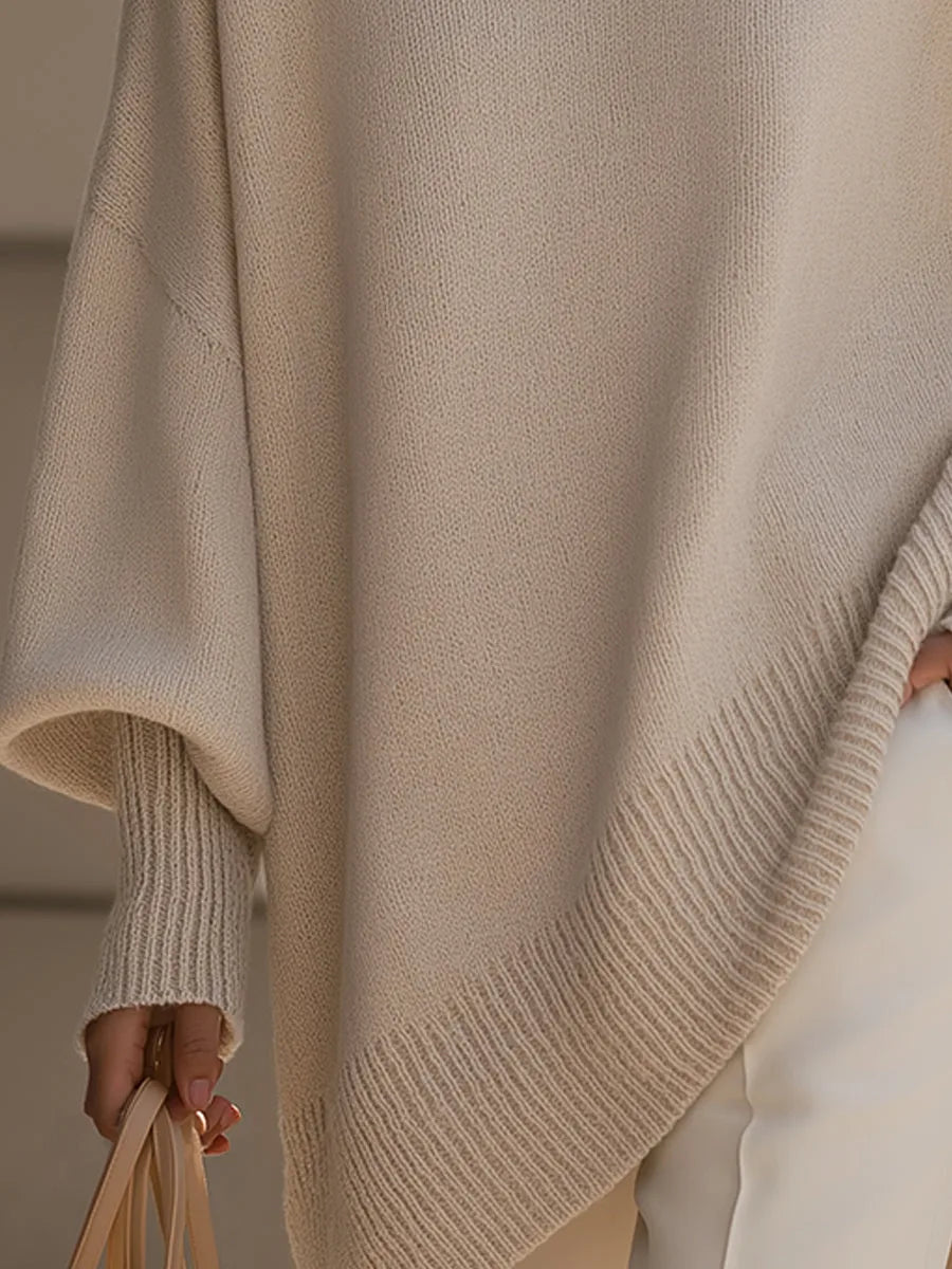 Adèle - Pull Élégant Oversize Asymétrique