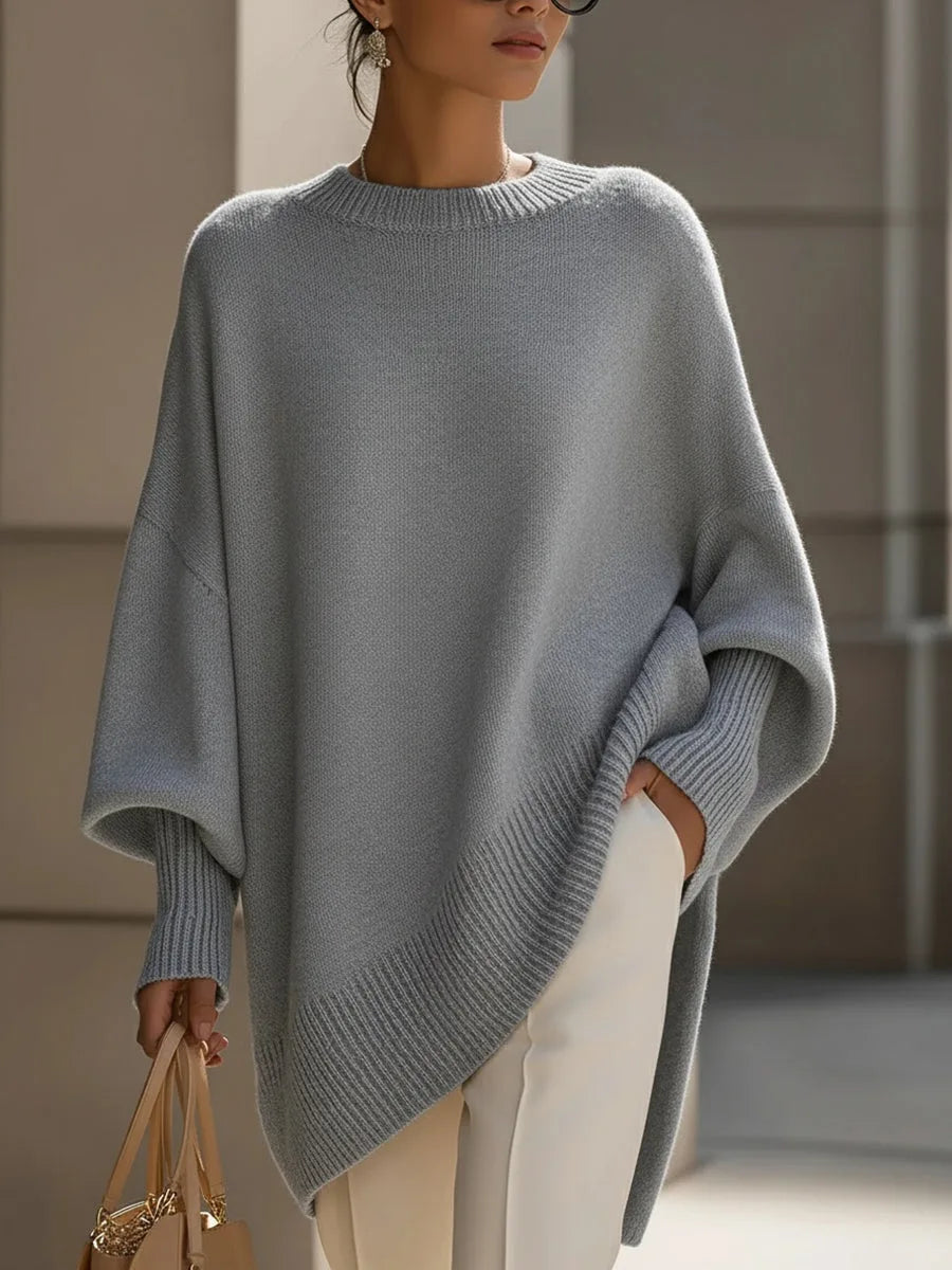 Adèle - Pull Élégant Oversize Asymétrique