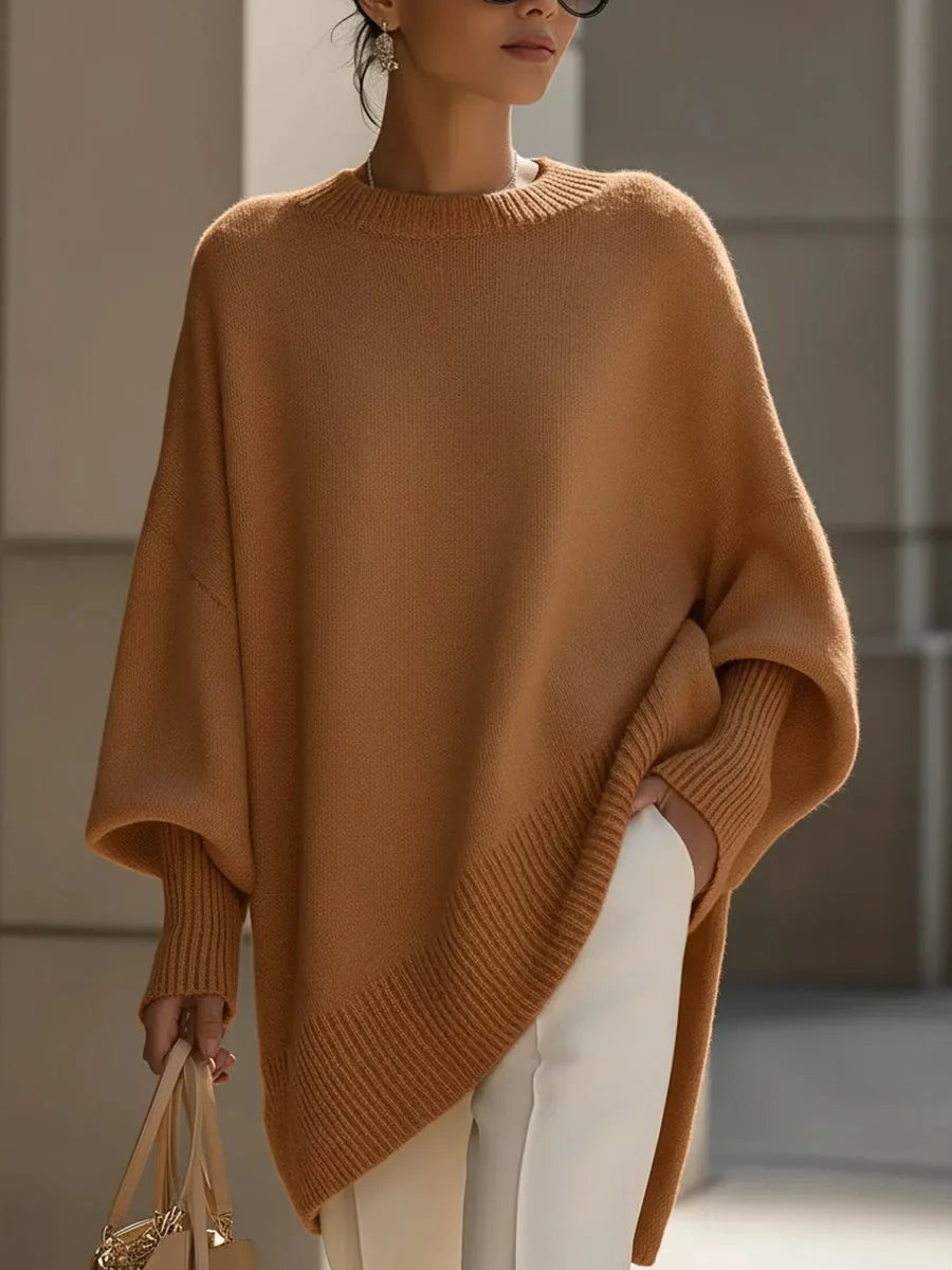 Adèle - Pull Élégant Oversize Asymétrique