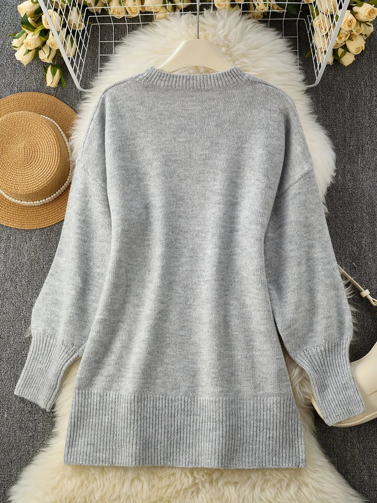 Adèle - Pull Élégant Oversize Asymétrique