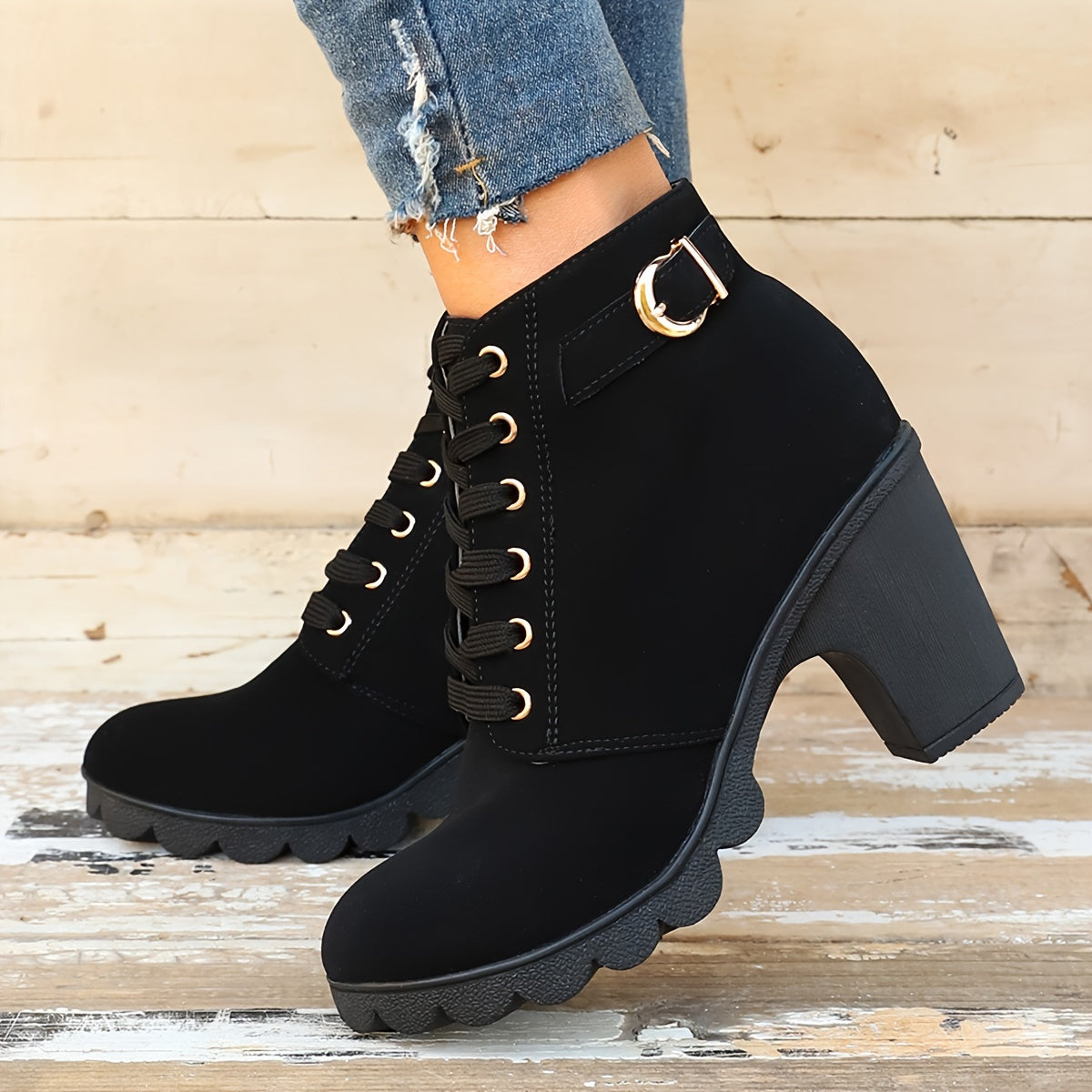 Manon | Bottines Chic Daim à Boucle