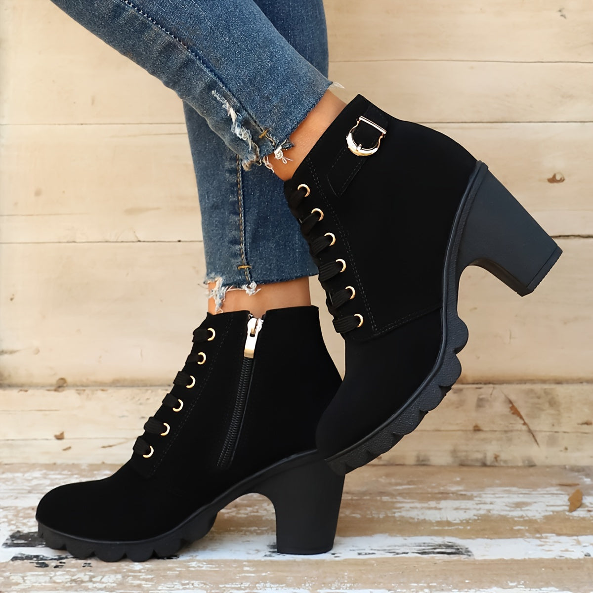 Manon | Bottines Chic Daim à Boucle