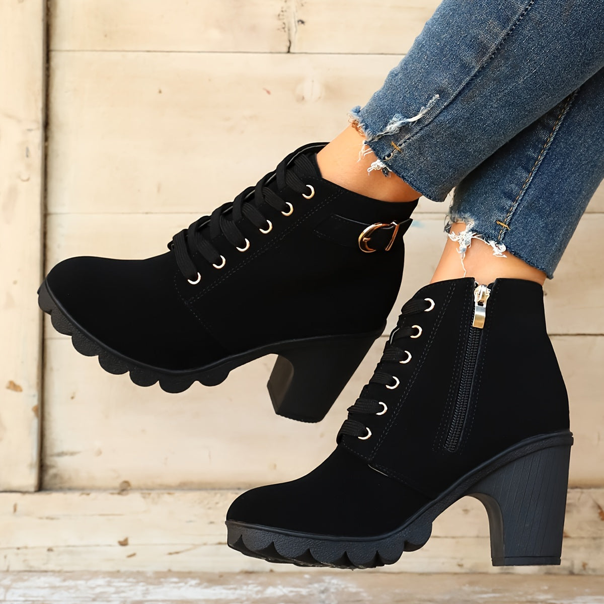 Manon | Bottines Chic Daim à Boucle
