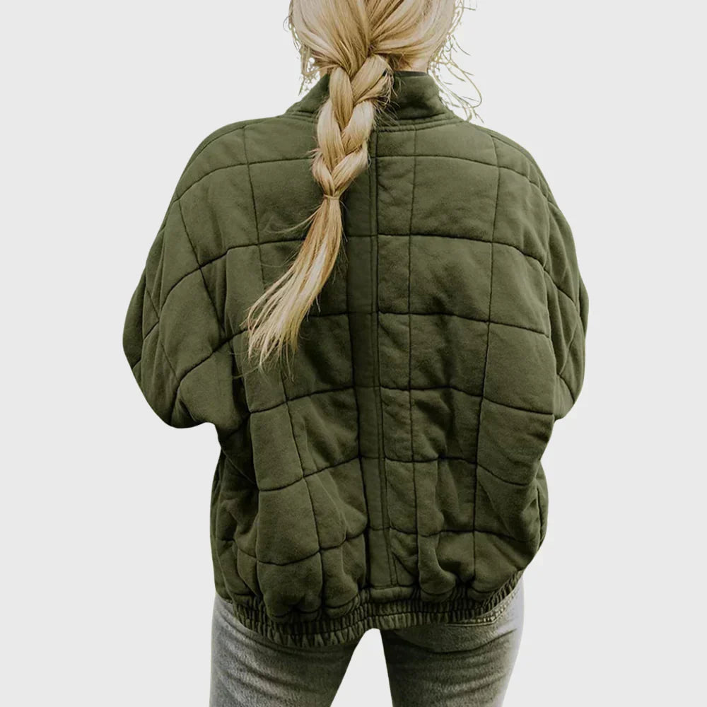 Chloé - Veste Élégante Matelassée Col Montant