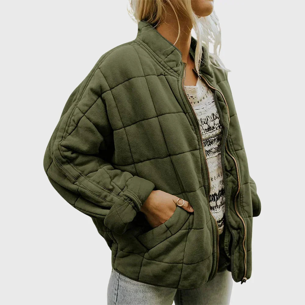 Chloé - Veste Élégante Matelassée Col Montant