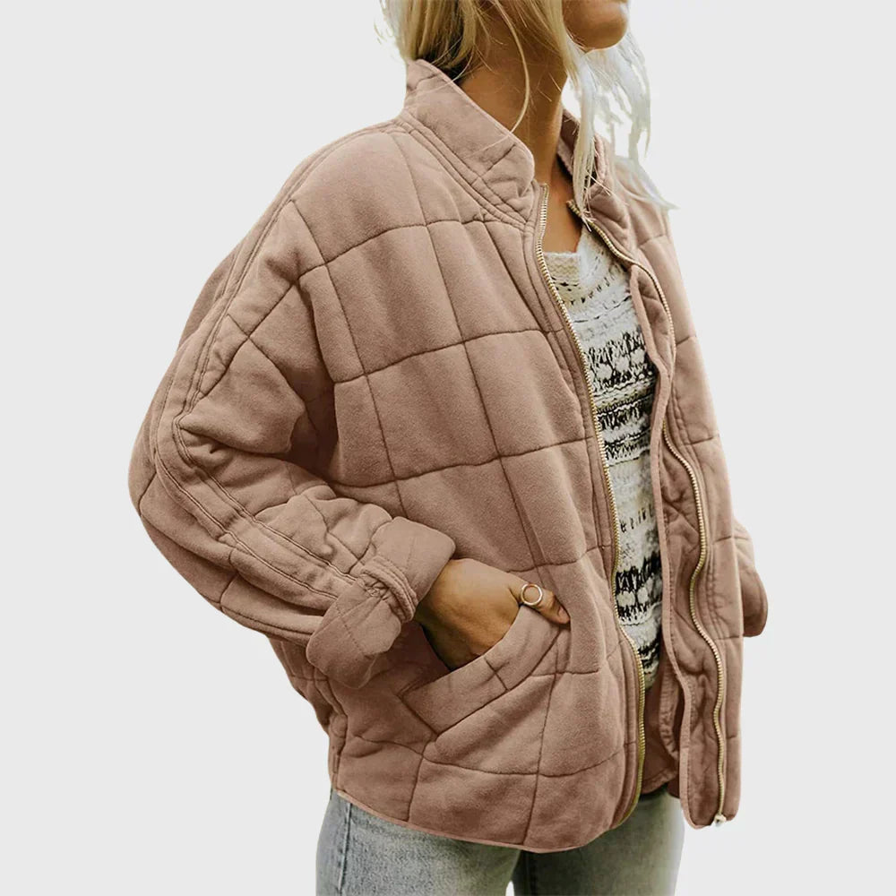 Chloé - Veste Élégante Matelassée Col Montant