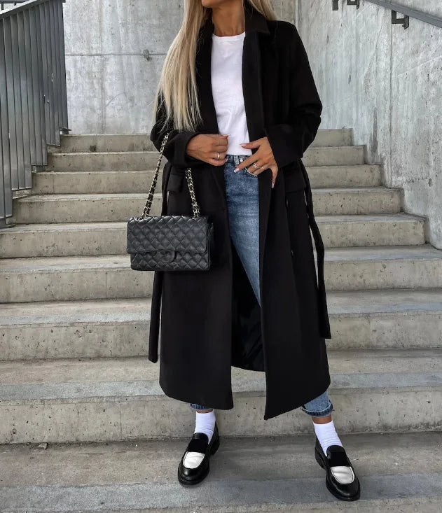 Chloé | Manteau Élégant Ceinturé Classique