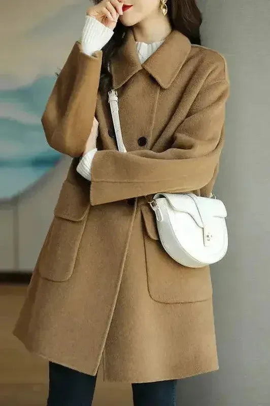 Amélie | Manteau Élégant Mi-Long Laine