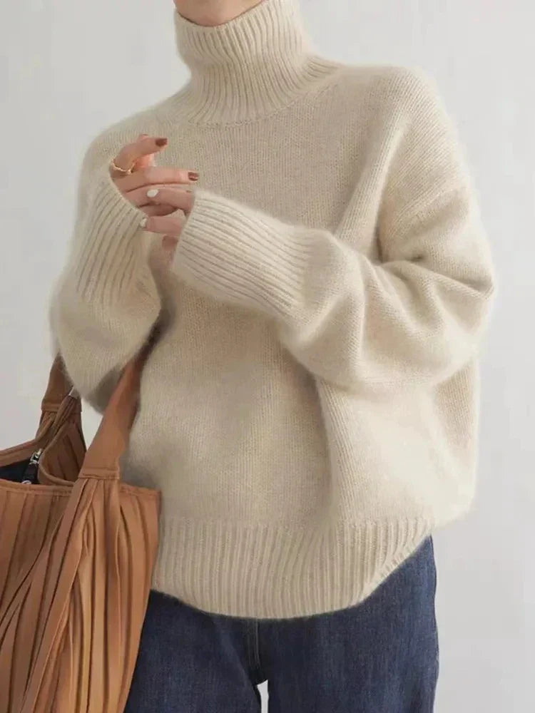 Sophie | Pull Élégant Col Roulé Ample