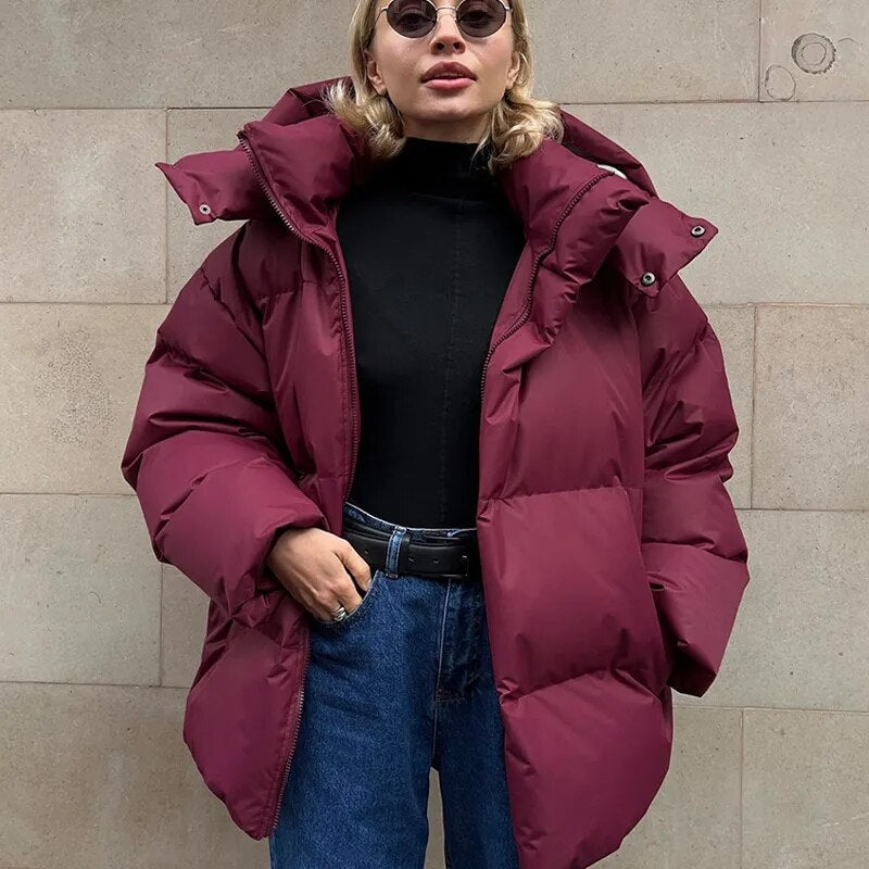 Amélie – Manteau oversize d’hiver, chaud et moderne