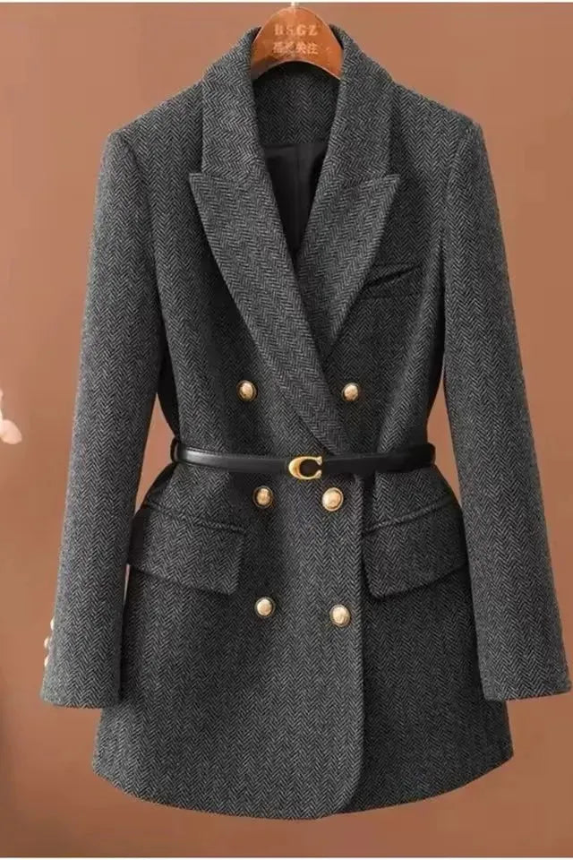 Adèle | Manteau Chic Laine Ceinturé