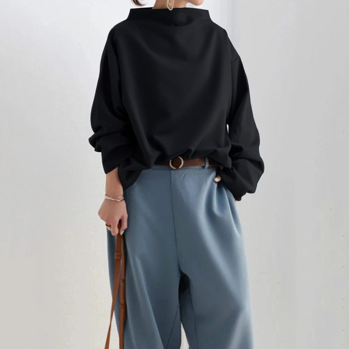 Sophie - Haut Chic Oversize Col Montant