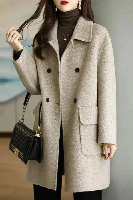 Amélie | Manteau Élégant Mi-Long Laine