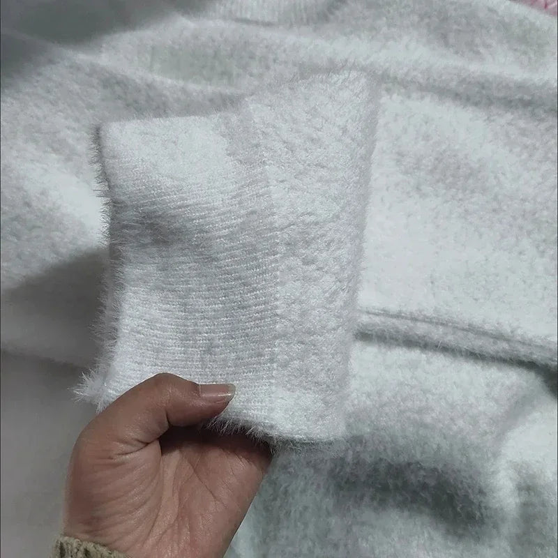 Aurore - Cardigan Maille Velours Boutons Perles Femme