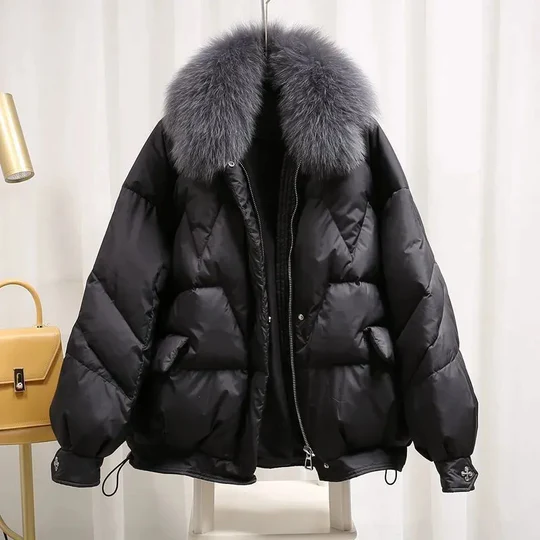 Chloé - Doudoune Chic Oversize Col Fourrure