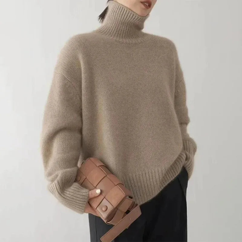 Sophie | Pull Élégant Col Roulé Ample
