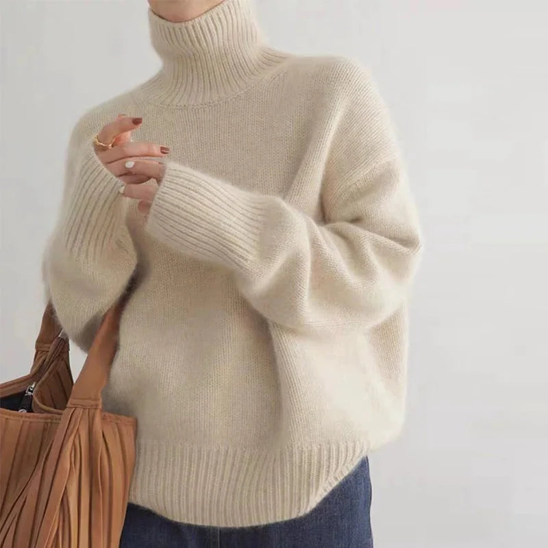 Sophie | Pull Élégant Col Roulé Ample