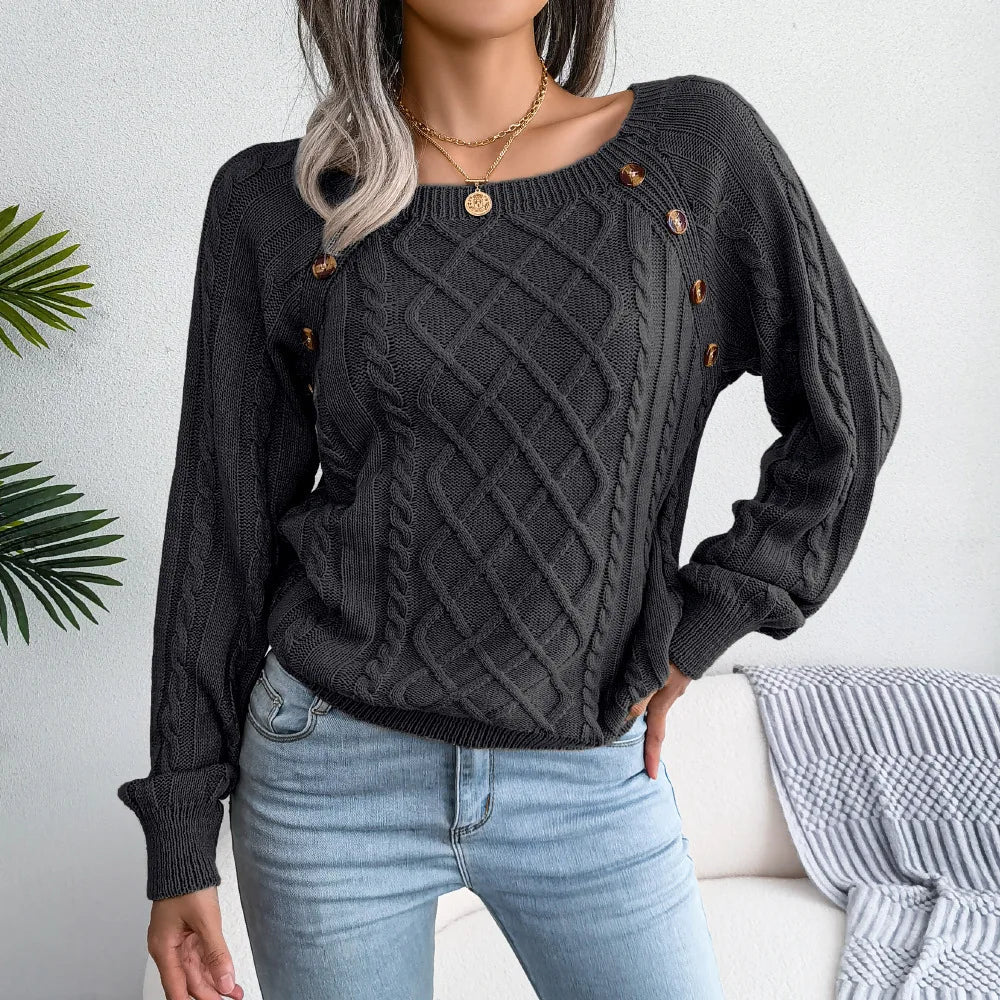 Rosalie – Pull En Maille Avec Encolure Carrée, Élégant Et Intemporel