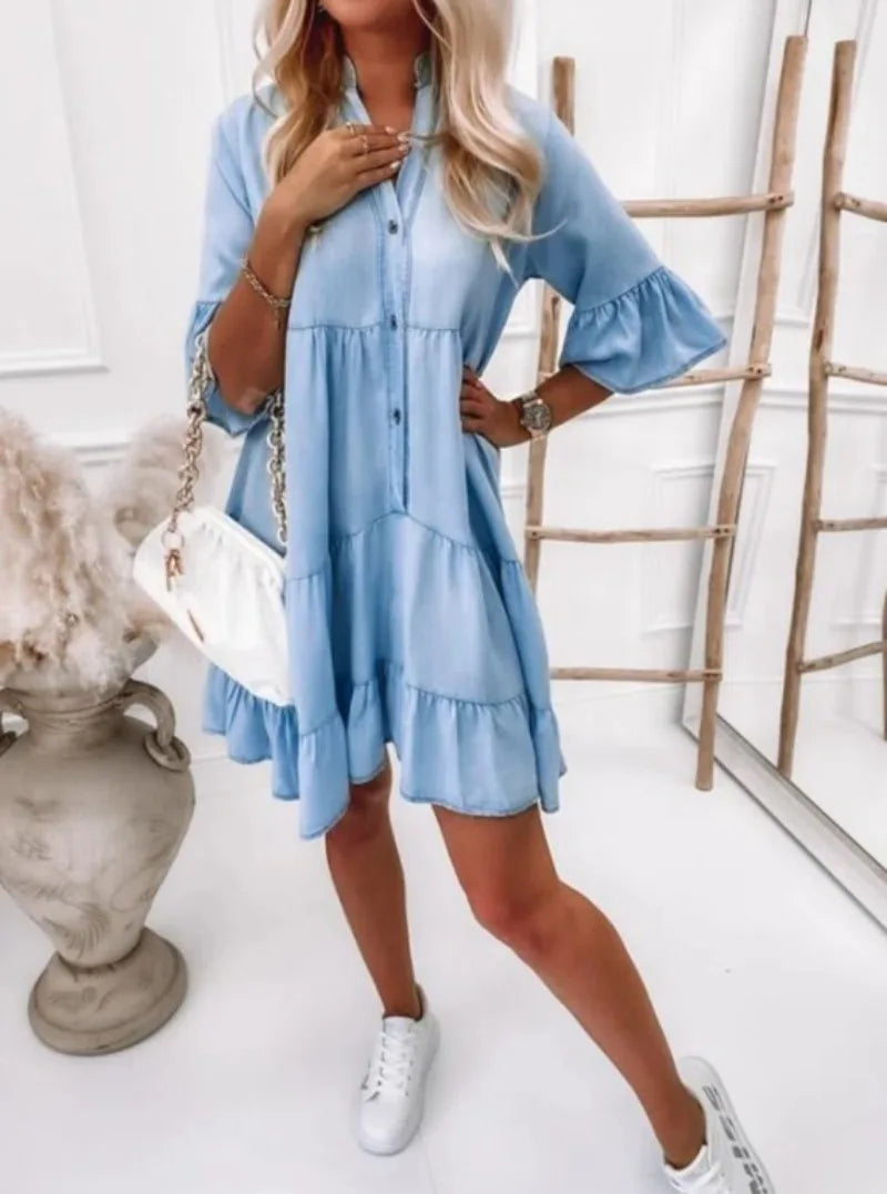 Sophie - Robe en Jean d'Été Chic