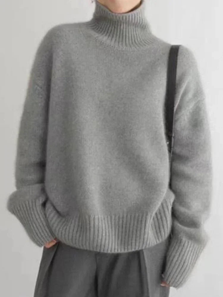 Sophie | Pull Élégant Col Roulé Ample