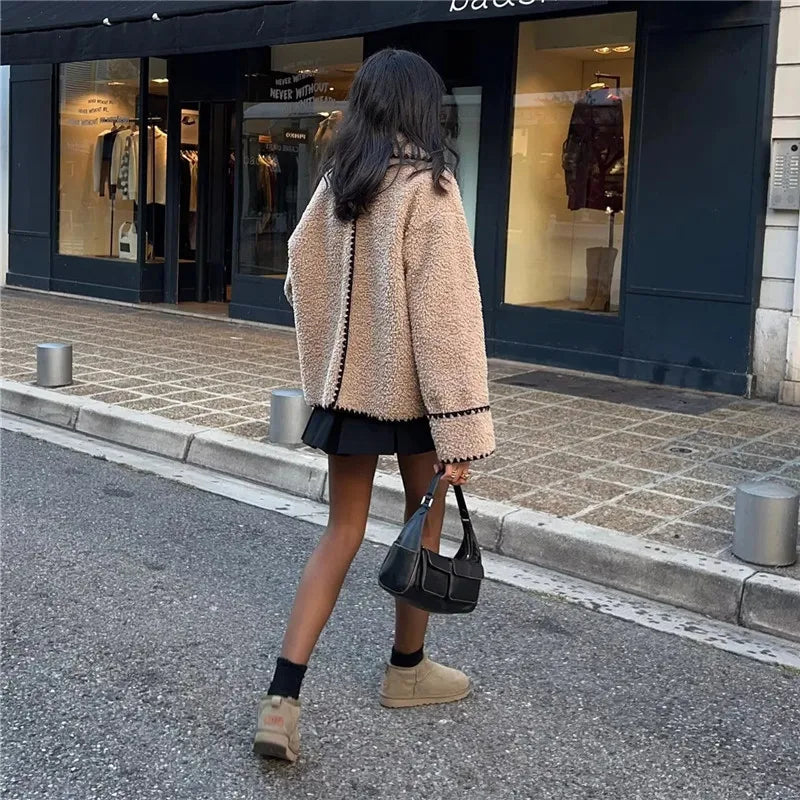Amélie - Manteau Chic Teddy Oversize