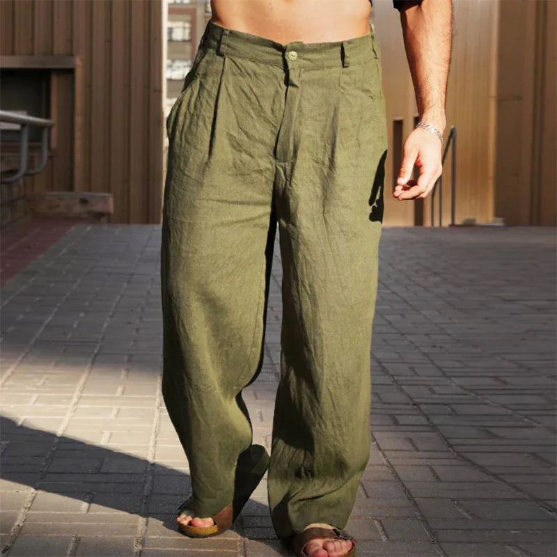 Stéphanie - Pantalon en Lin Fluide Homme