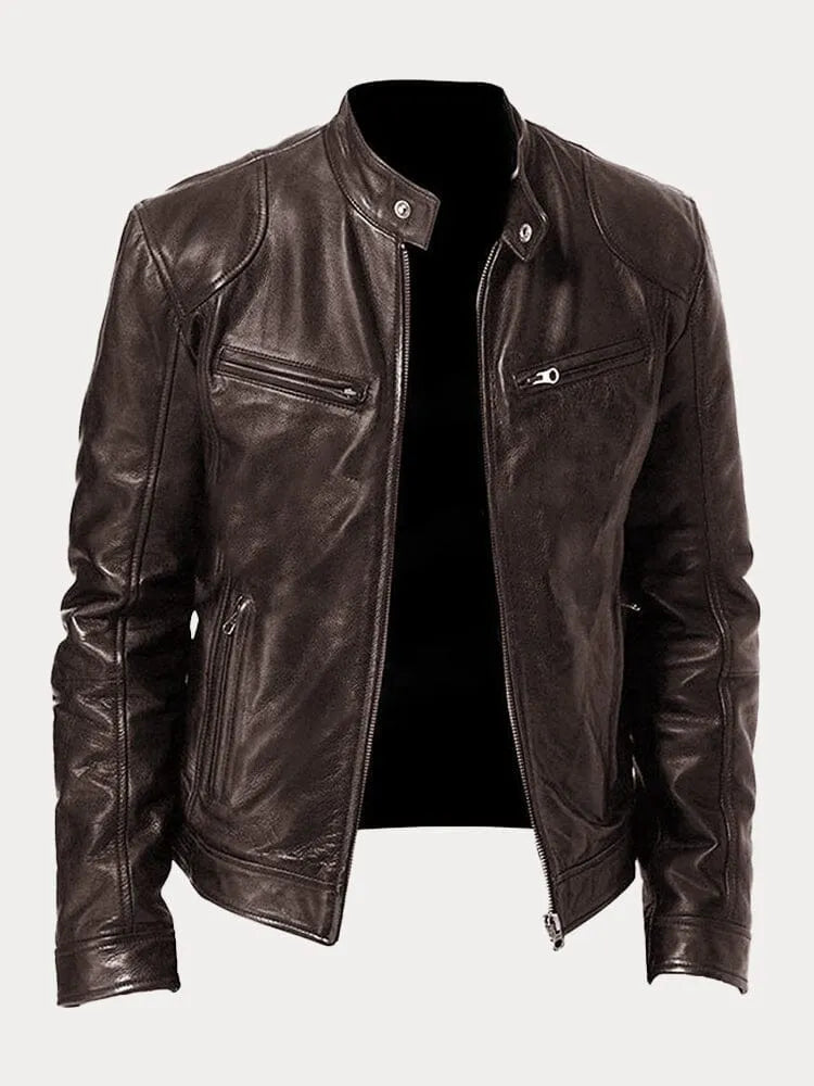 Thomas - Veste Classique Cuir Zippée