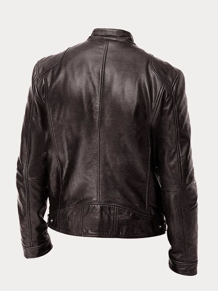 Thomas - Veste Classique Cuir Zippée