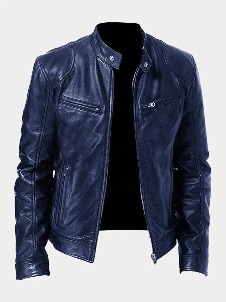 Thomas - Veste Classique Cuir Zippée
