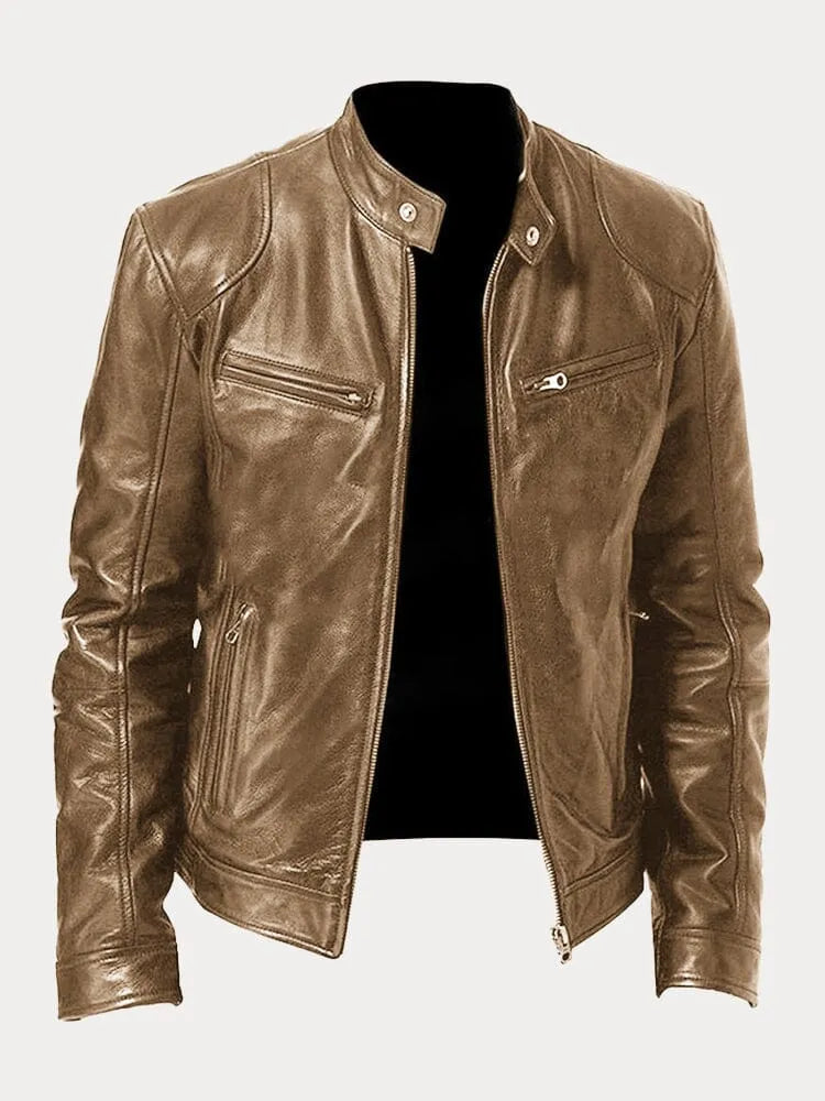 Thomas - Veste Classique Cuir Zippée