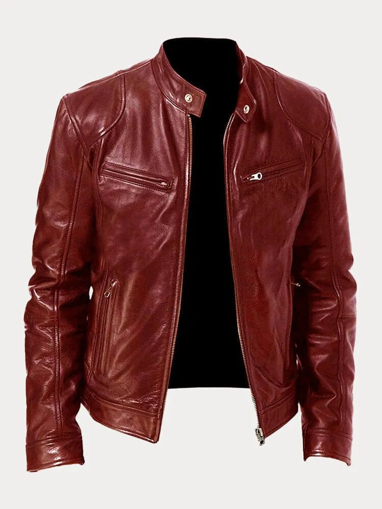 Thomas - Veste Classique Cuir Zippée