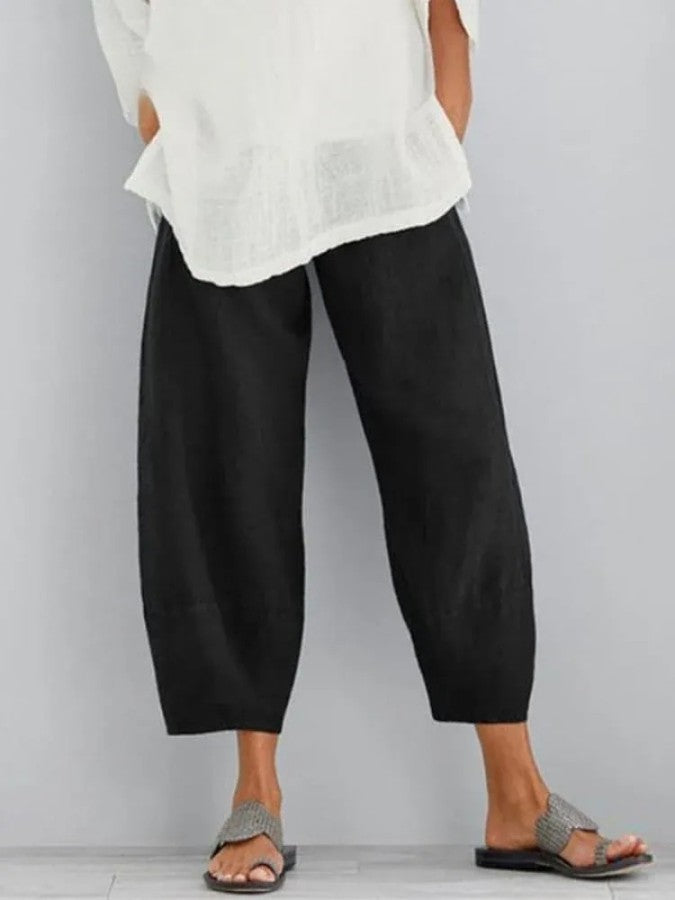Claudine - Pantalon automne léger en lin femme