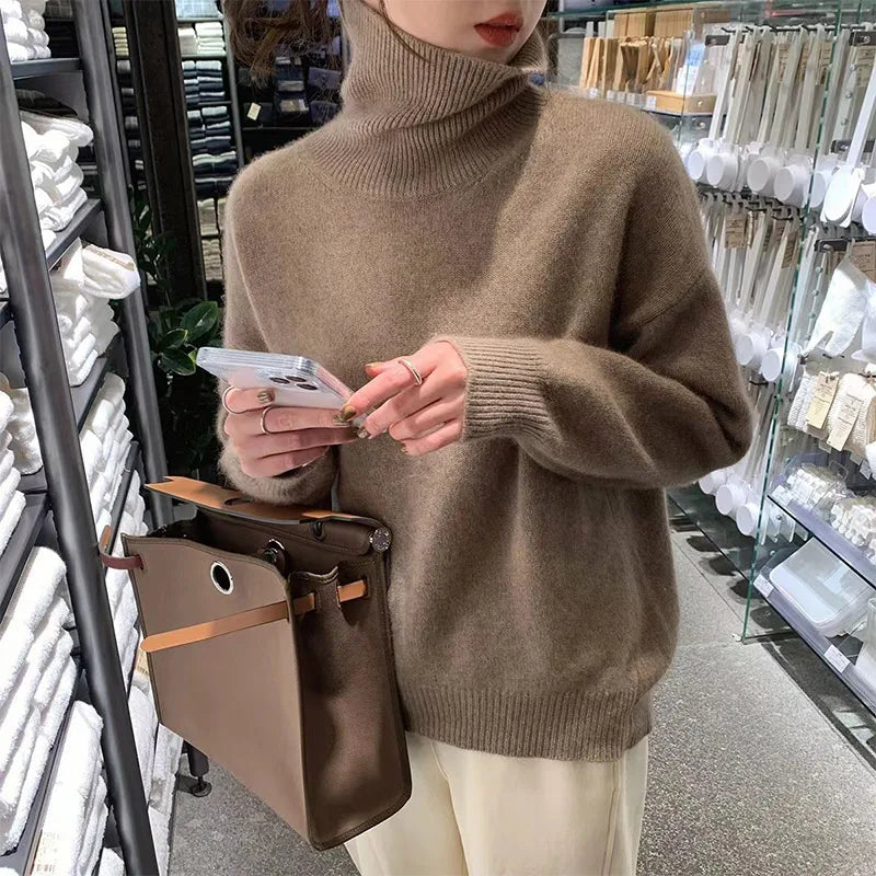Sophie | Pull Élégant Col Roulé Ample