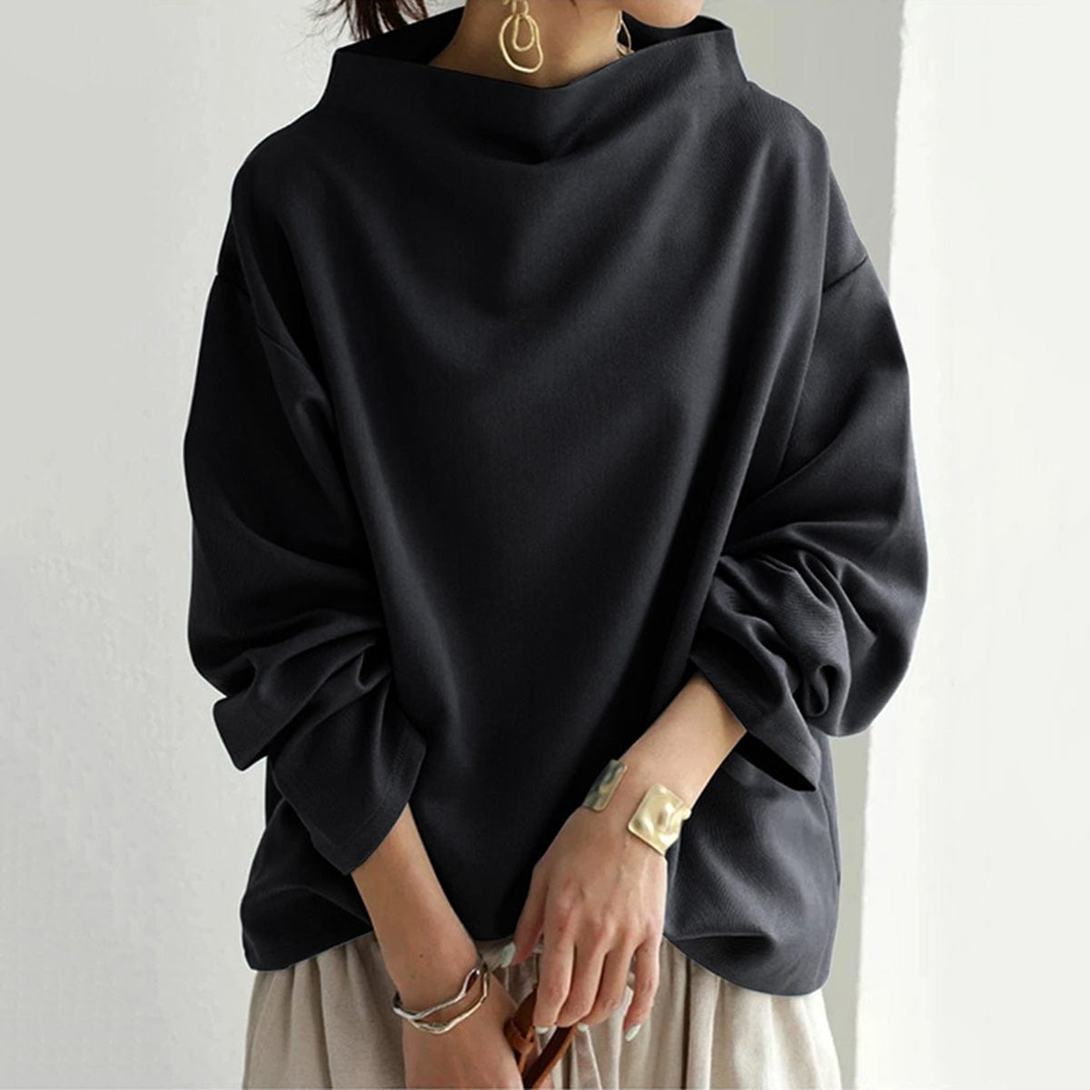 Sophie - Haut Chic Oversize Col Montant