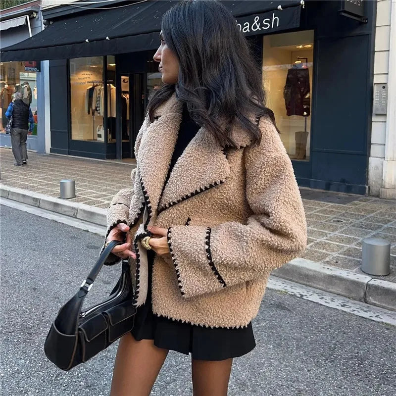 Amélie - Manteau Chic Teddy Oversize