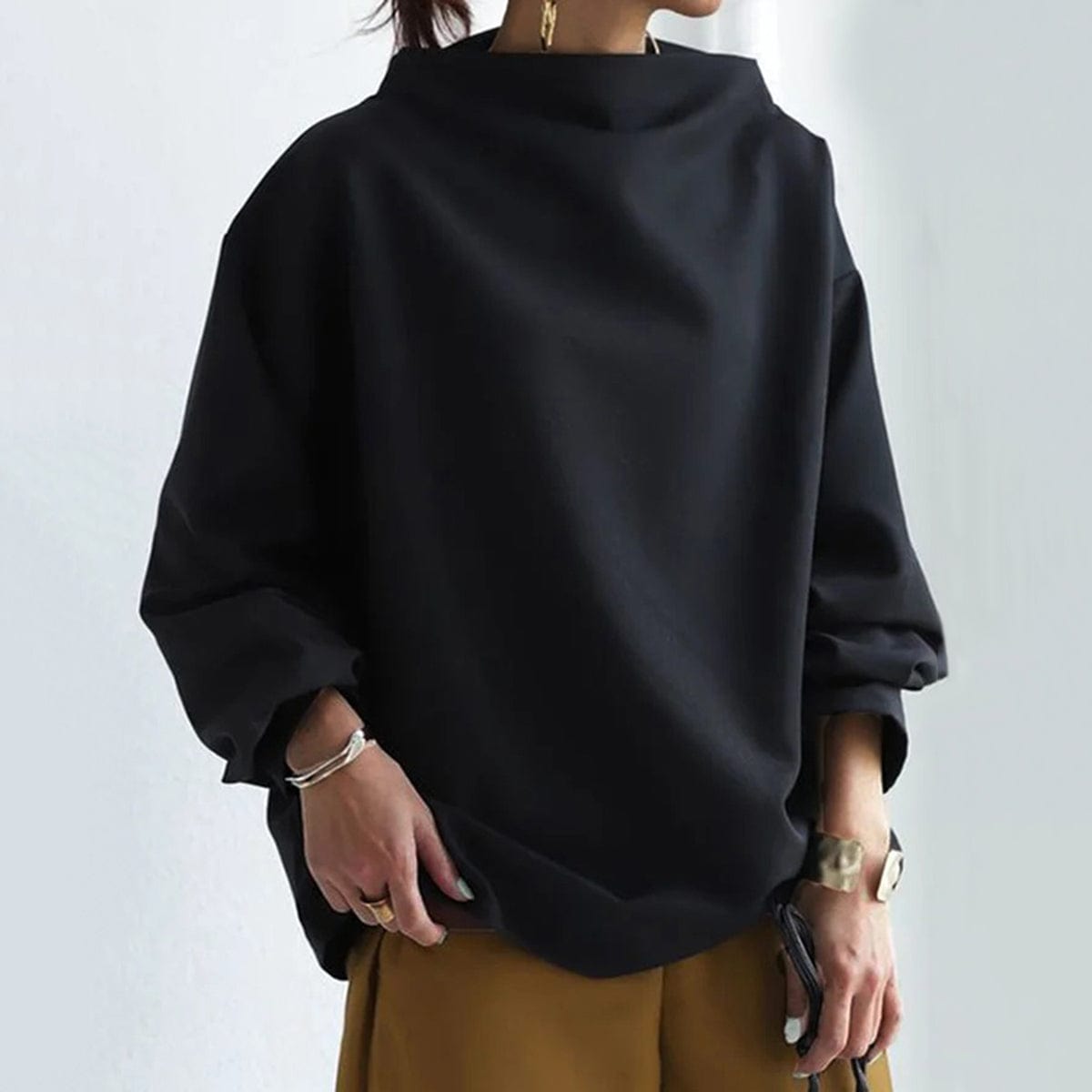 Sophie - Haut Chic Oversize Col Montant